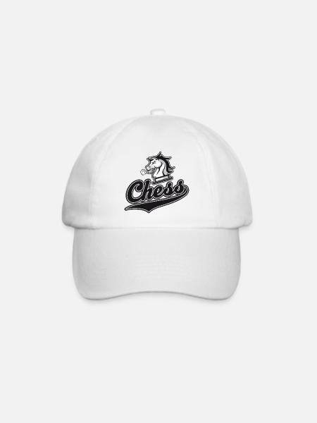 Schachsport - Baseballkappe - Weiß/Weiß