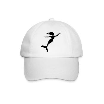 Meerjungfrau - Baseballkappe - Weiß/Weiß - Vorne