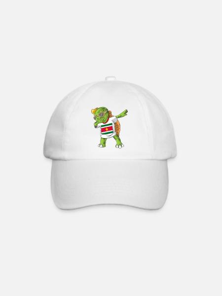 Suriname Dabbing Schildkröte - Baseballkappe - Weiß/Weiß