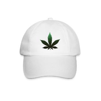 green marijuana leaf - Baseballkappe - Weiß/Weiß - Vorne