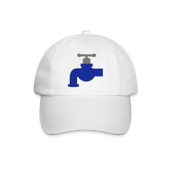 wasserhahn - Baseballkappe - Weiß/Weiß - Vorne