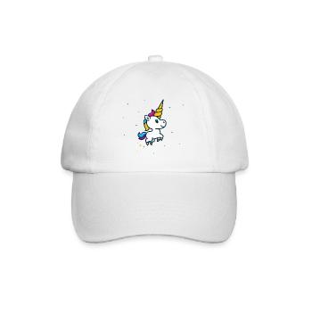 Einhorn Fohlen - Baseballkappe - Weiß/Weiß - Vorne