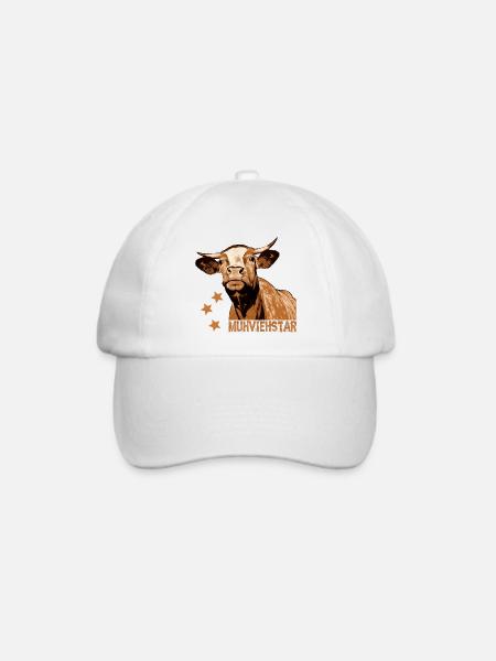 Landwirt Bauer Kuh lustige Kühe Fun Sprüche Tiere - Baseballkappe - Weiß/Weiß