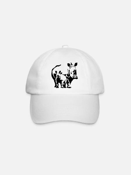 Nashorn - Baseballkappe - Weiß/Weiß