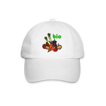 Bio Gemüse - Baseballkappe - Weiß/Weiß - Vorne
