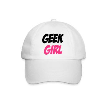 Geek Girl - Baseballkappe - Weiß/Weiß - Vorne