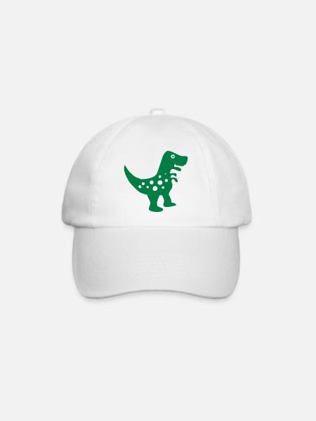 dinosaurier urtier tier lustig - Baseballkappe - Weiß/Weiß