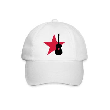 Guitarist / Gitarrist / Guitariste - Baseballkappe - Weiß/Weiß - Vorne