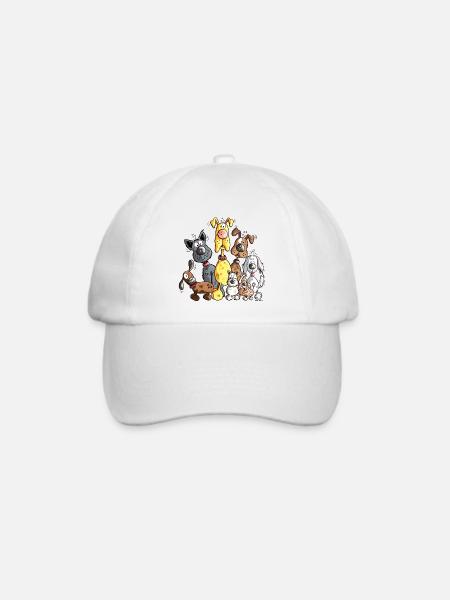 Hundehaufen - Baseballkappe - Weiß/Weiß