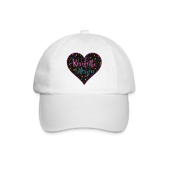 Konfetti im Herzen Fasching Herz Valentinstag - Baseballkappe - Weiß/Weiß - Vorne