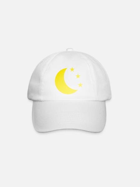 Mond - Baseballkappe - Weiß/Weiß