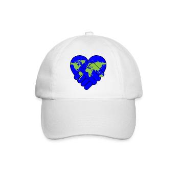 Kooperation Liebe und Frieden in der Welt - Baseballkappe - Weiß/Weiß - Vorne