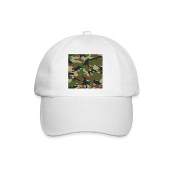 Muster Camouflage Flecktarn - Baseballkappe - Weiß/Weiß - Vorne