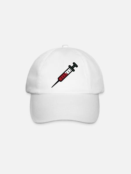 Spritze - Baseballkappe - Weiß/Weiß