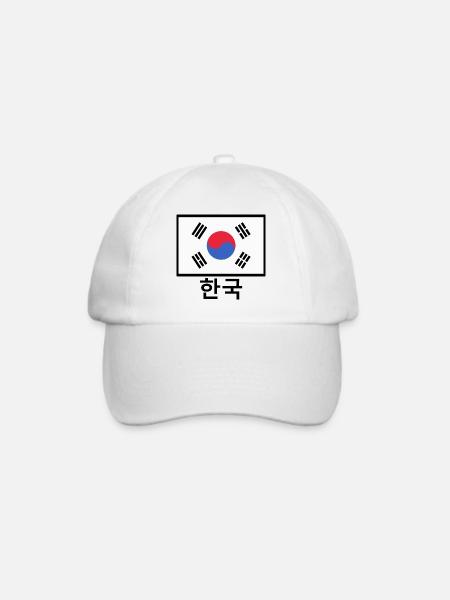 Korea - Baseballkappe - Weiß/Weiß