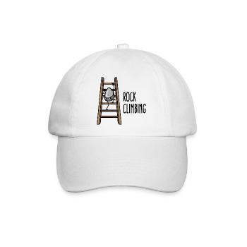 Rock Climbing lustig Klettersport Klettern Cartoon - Baseballkappe - Weiß/Weiß - Vorne