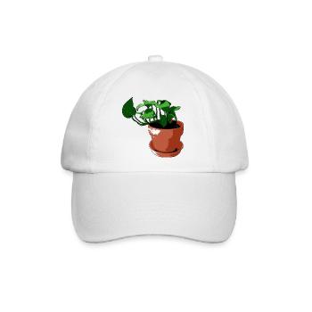 Pflanze - Baseballkappe - Weiß/Weiß - Vorne