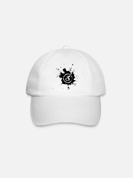 Rollstuhl-Spritzer, Farbspritzer Rollstuhl-Design* - Baseballkappe - Weiß/Weiß