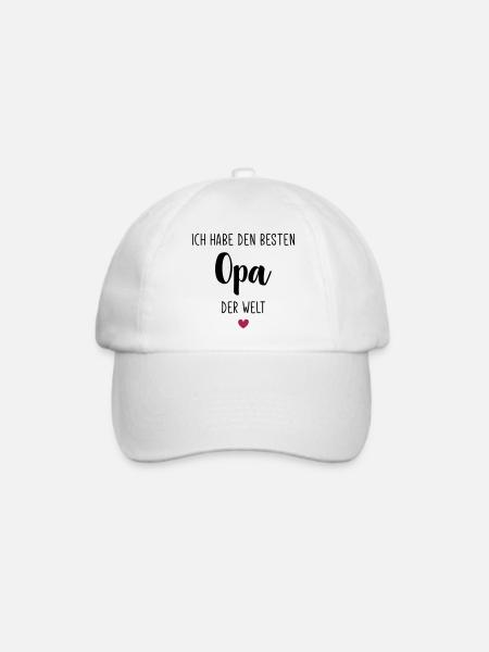 Ich habe den Besten Opa der Welt / Bester Opa 2021 - Baseballkappe - Weiß/Weiß