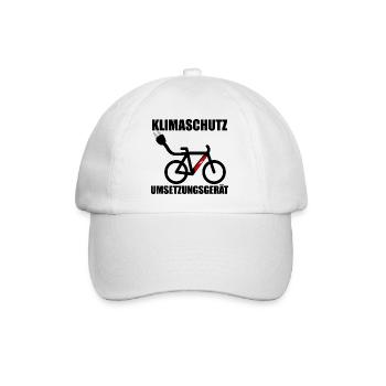 Klimaschutz Umsetzungsgerät - Baseballkappe - Weiß/Weiß - Vorne