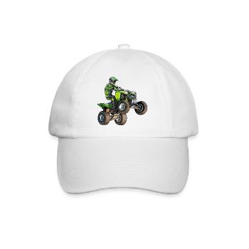 Quad Motorrad - Baseballkappe - Weiß/Weiß - Vorne