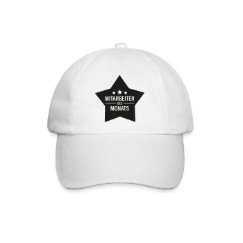 Mitarbeiter des Monats - Baseballkappe - Weiß/Weiß - Vorne