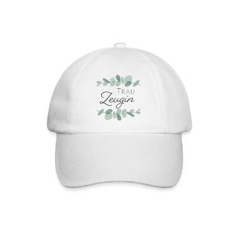 Trauzeugin Eukalyptus - Baseballkappe - Weiß/Weiß - Vorne
