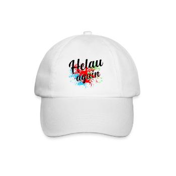 Helau Alaaf Fasching Fastnacht - Baseballkappe - Weiß/Weiß - Vorne
