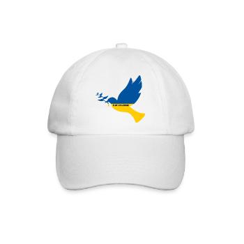 Frieden für die Ukraine - Baseballkappe - Weiß/Weiß - Vorne
