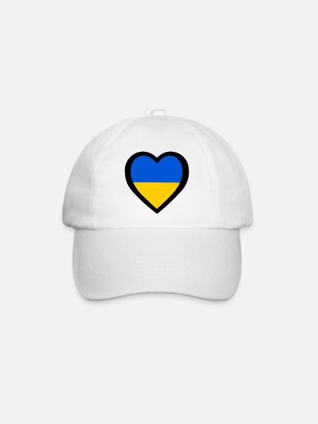 Ukraine - Baseballkappe - Weiß/Weiß