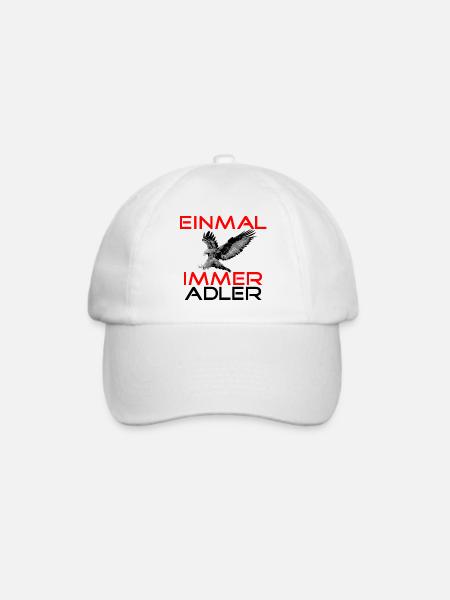Einmal Adler - Immer Adler - Baseballkappe - Weiß/Weiß