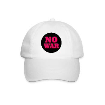 No war - Baseballkappe - Weiß/Weiß - Vorne