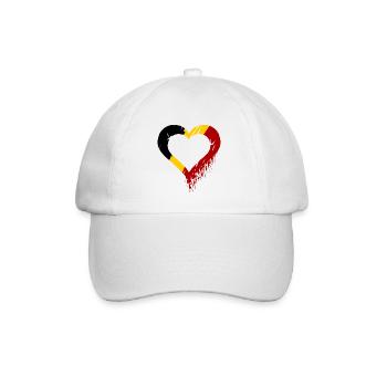 Die Belgien Liebe - Baseballkappe - Weiß/Weiß - Vorne