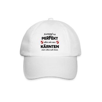 Daheim in Kärnten - Baseballkappe - Weiß/Weiß - Vorne