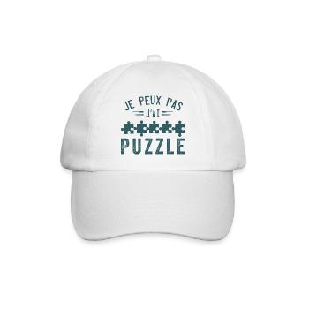 Ich kann kein Puzzle haben| Rätsel - Baseballkappe - Weiß/Weiß - Vorne