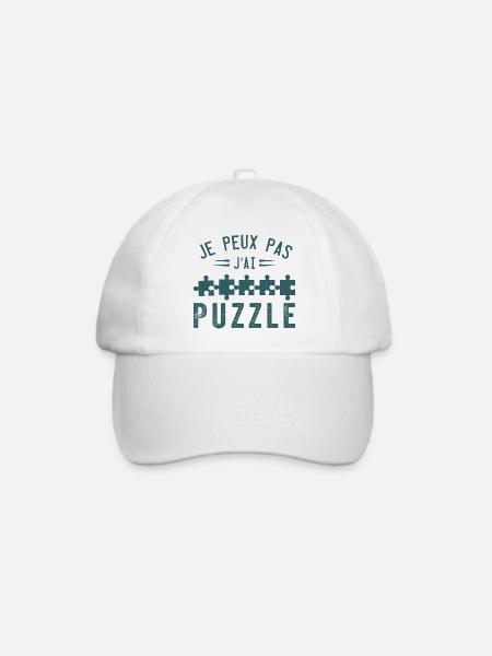 Ich kann kein Puzzle haben| Rätsel - Baseballkappe - Weiß/Weiß