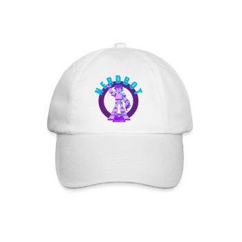 NERDY forever - Nerdbot - Baseballkappe - Weiß/Weiß - Vorne
