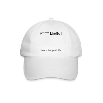 Neurodivergente T-Shirts - Baseballkappe - Weiß/Weiß - Vorne