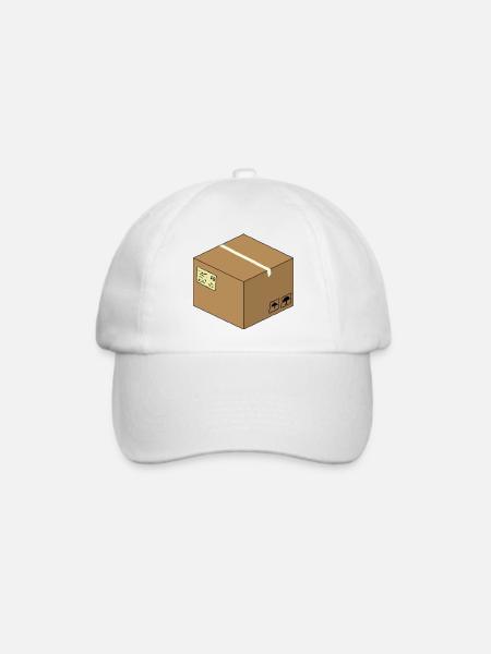 Kartonpaket Design - Baseballkappe - Weiß/Weiß