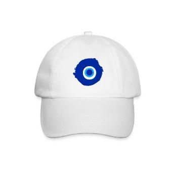 auge,blaues auge,Böses Auge,nazar,fatima - Baseballkappe - Weiß/Weiß - Vorne