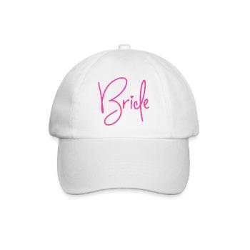 Bride - Braut  - Baseballkappe - Weiß/Weiß - Vorne