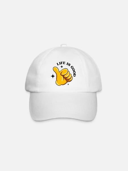 Das Leben ist gut, das Leben ist gut, das gute Leben - Baseballkappe - Weiß/Weiß