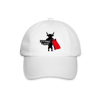 Let’s Change The Roles! (Gegen Stierkampf / 2C) - Baseballkappe - Weiß/Weiß - Vorne