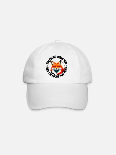 Ein Fuchs muss tun was ein Fuchs tun muss - Baseballkappe - Weiß/Weiß