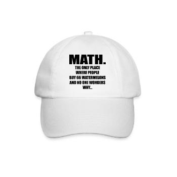 Mathematik Und Wassermelonen Mathematik Berechnung Numbe - Baseballkappe - Weiß/Weiß - Vorne