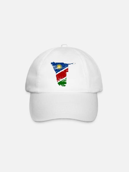 Namibia Landkarte used - Baseballkappe - Weiß/Weiß