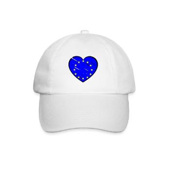 Ein Herz für Europa - Baseballkappe - Weiß/Weiß - Vorne