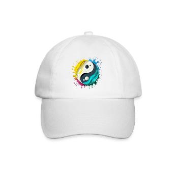 Yin Yang - Baseballkappe - Weiß/Weiß - Vorne