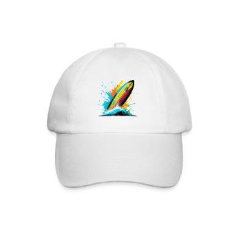 Surfbrett - Baseballkappe - Weiß/Weiß - Vorne