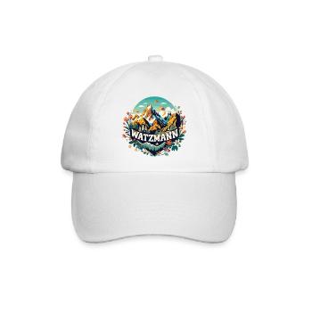 Watzmann Schönheit Alpenblumen Begeisterung Stolz - Baseballkappe - Weiß/Weiß - Vorne